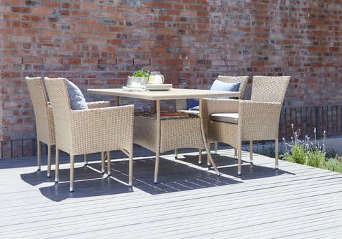 Комплект плетеной мебели AM-196/T196 Beige 4Pcs (4+1) фото 3