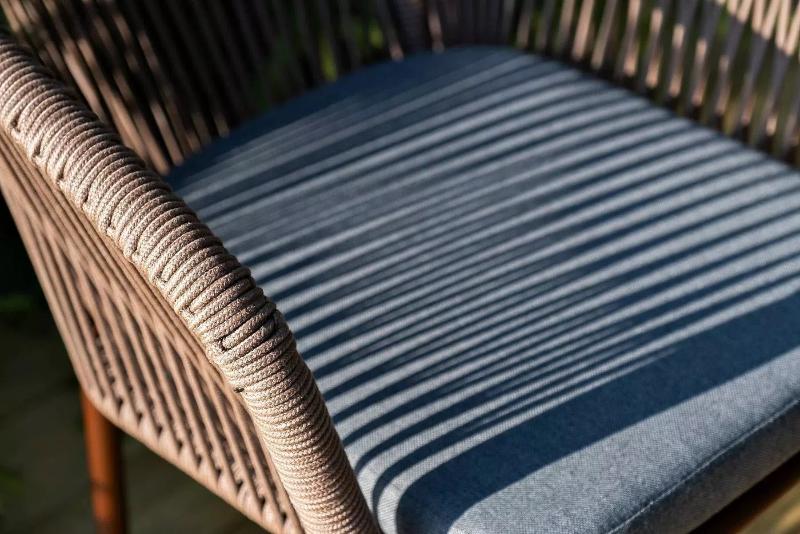 Обеденная группа Каффе Дабл 4SIS из искусственного ротанга на 4 персоны, цвет дуб фото 7