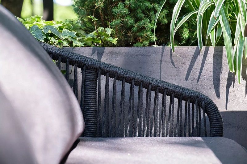 Диван двухместный Канны 4SIS из роупа (веревки), цвет темно-серый фото 7