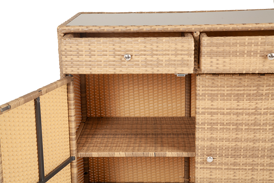 Мальта тумба плетеная из искусственного ротанга, цвет соломенный фото 6