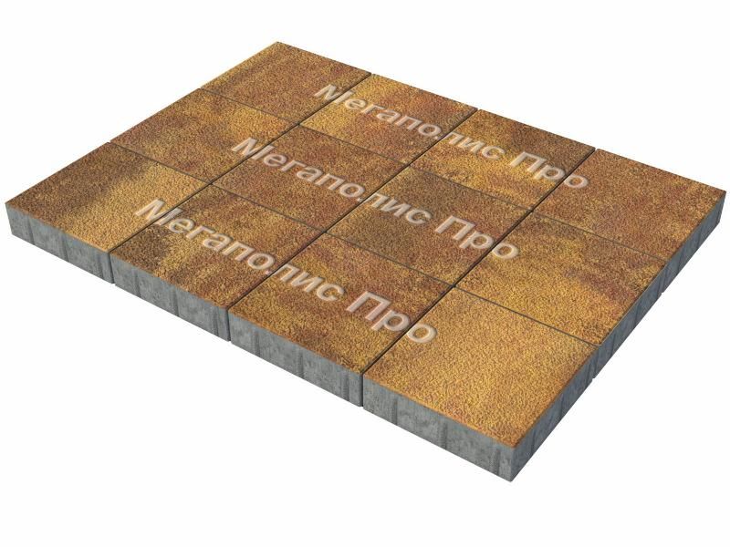 Тротуарные плиты Выбор Квадрат Б.1.К.8 300х300х80 мм Листопад Гранит Осень фото 3