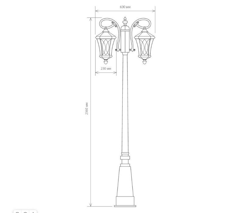 Уличный светильник Elektrostandard Virgo F/2 IP44 GLXT-1450F/2 капучино фото 4