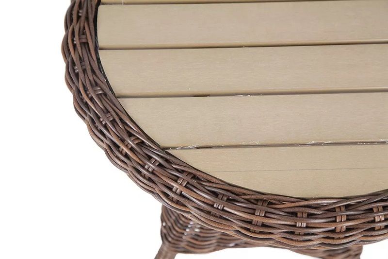Кофейный столик Равенна 4SIS из искусственного ротанга, цвет коричневый фото 3