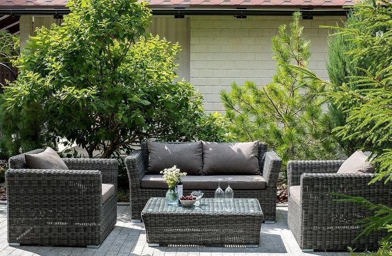 Журнальный столик Капучино 4SIS из искусственного ротанга, цвет графит фото 6