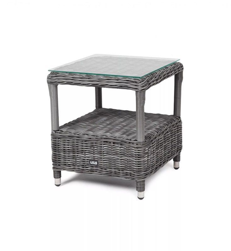 Столик кофейный Форио 4SIS из искусственного ротанга, цвет графит фото 1