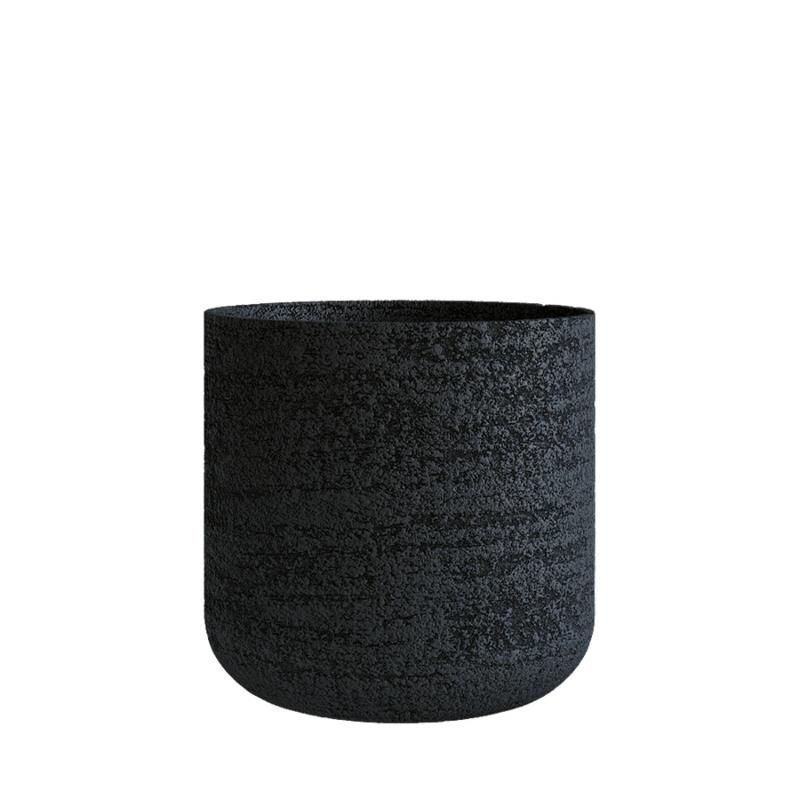 Кашпо Concretika Топпер D40 H40 Эрозия черный фото 1