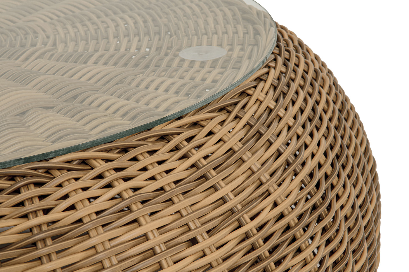 Барселона журнальный столик из искусственного ротанга, цвет соломенный фото 2