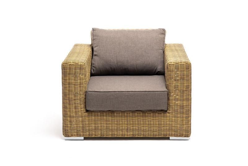 Кресло Боно 4SIS из искусственного ротанга, цвет соломенный фото 3