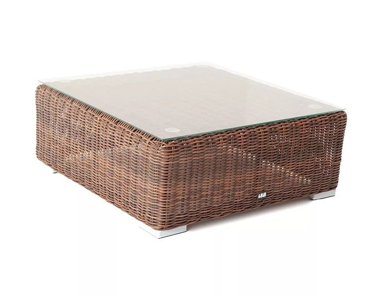 Журнальный столик Лунго 4SIS из искусственного ротанга, цвет коричневый фото 4