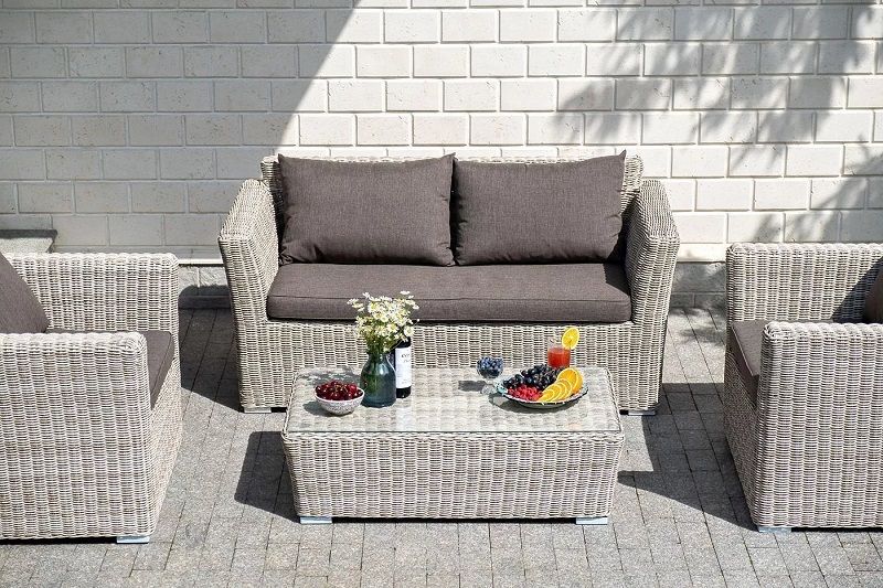 Диван двухместный Капучино 4SIS из искусственного ротанга, цвет бежевый фото 7