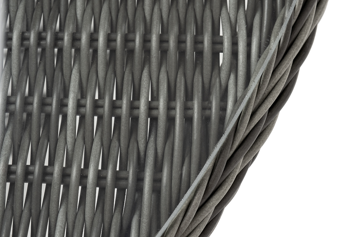 Эспрессо плетеный круглый стол, диаметр 118 см, цвет графит фото 6