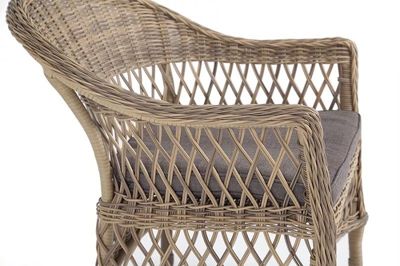 Плетеное кресло Сицилия 4SIS из искусственного ротанга, цвет соломенный фото 2