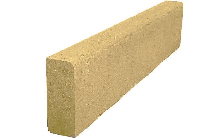 Бордюр тротуарный Спецбетон 1000х200х80 мм Бежевый фото 1