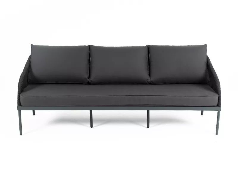 Диван трехместный Канны 4SIS из роупа (веревки), цвет темно-серый фото 2