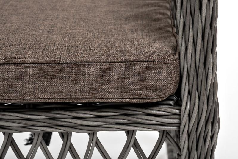 Обеденная группа Эспрессо-80 L 4SIS из искусственного ротанга, цвет графит фото 5