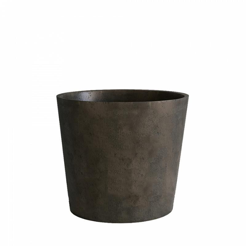Кашпо Concretika Кратер D30 H24 Брезент грей фото 1