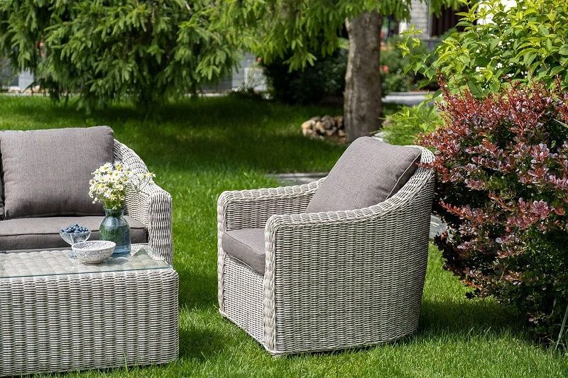 Кресло Кон Панна 4SIS из искусственного ротанга, цвет бежевый фото 4