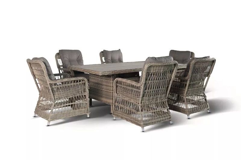 Обеденная группа Цесена 4SIS из искусственного ротанга, цвет бежевый фото 1