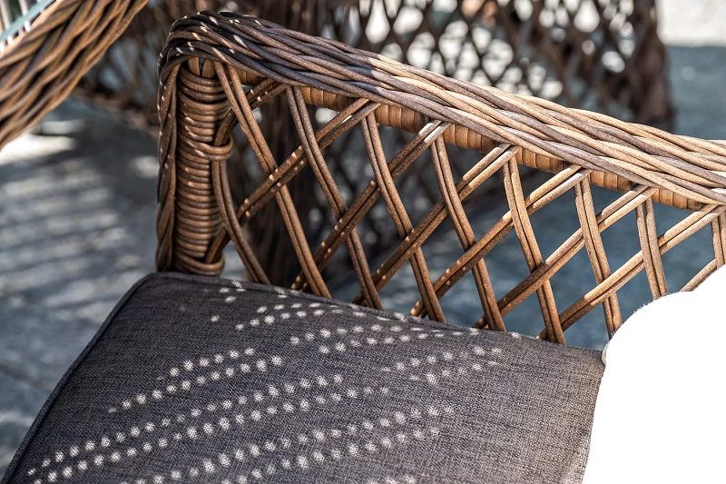 Обеденная группа Эспрессо-150 L 4SIS из искусственного ротанга, цвет коричневый фото 5