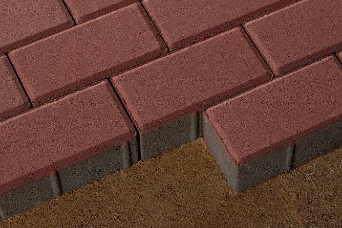 Брусчатка 342 механический завод Прямоугольник (кирпич) 200х100х40 мм Ярко-красный фото 2