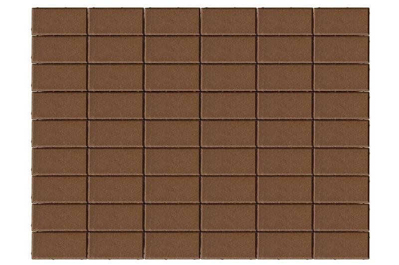 Брусчатка Прямоугольник 200х100х40 мм - Braer коричневый фото 1