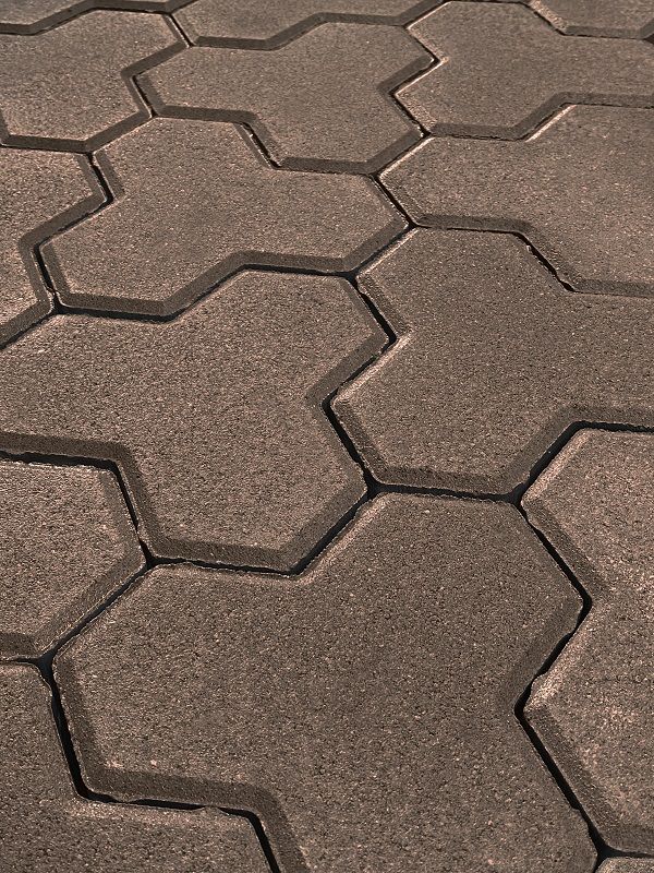 Тротуарная плитка Koldiz Трилистник 100 мм Моно Коричневый фото 1