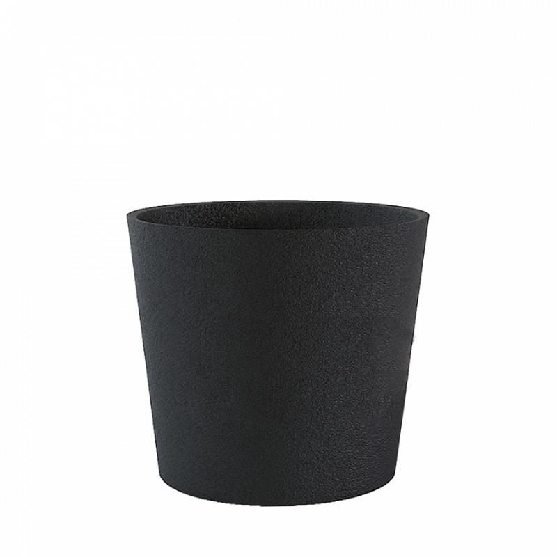 Кашпо Concretika Кратер D30 H24 Неро фото 1