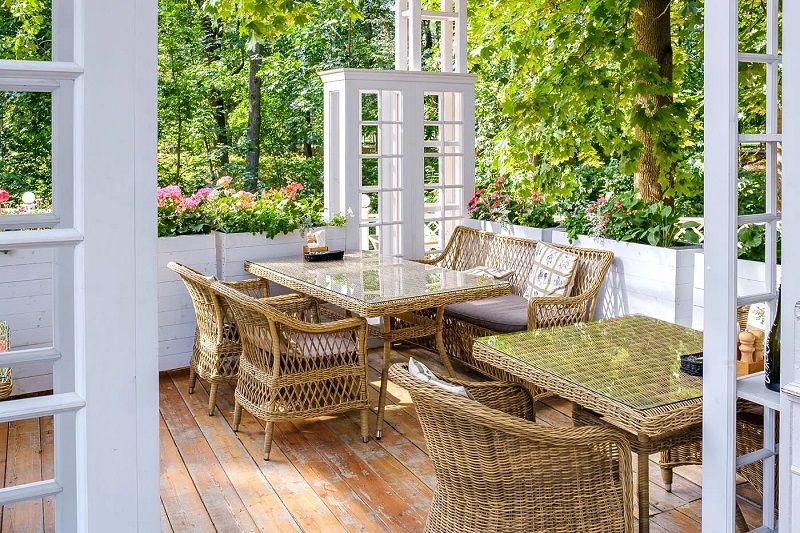 Плетеное кресло Сицилия 4SIS из искусственного ротанга, цвет соломенный фото 4