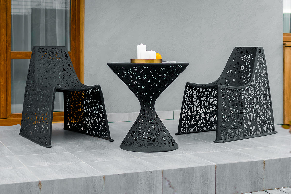 Стол Vitgarden Race Table d70 из базальта, цвет черный фото 2