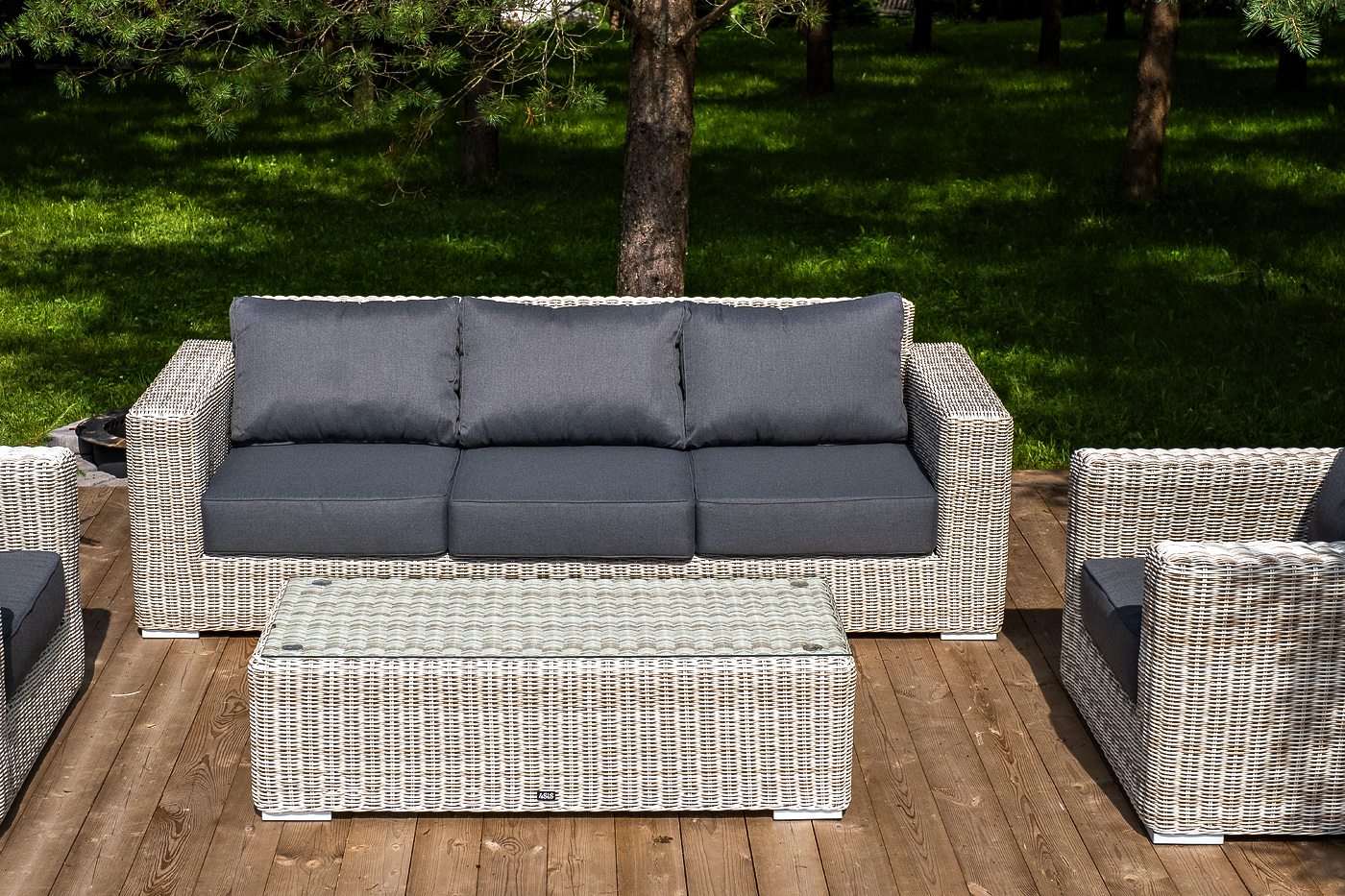 Боно лаунж-зона из искусственного ротанга, цвет бежевый фото 6