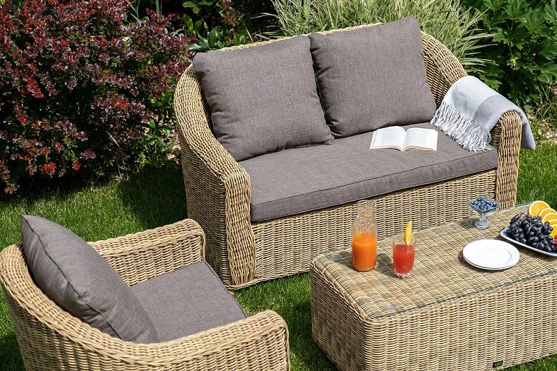 Лаунж-зона Кон Панна 4SIS из искусственного ротанга, цвет соломенный фото 6