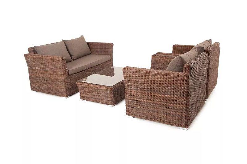 Лаунж-зона Капучино Сингл 4SIS из искусственного ротанга, цвет коричневый фото 1