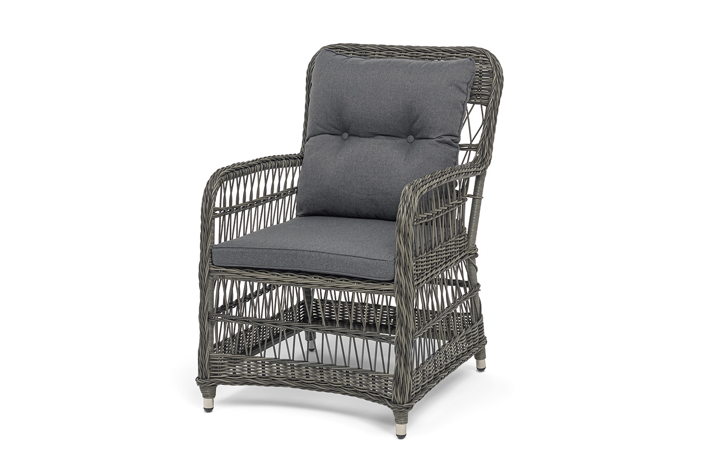 Цесена кресло плетеное из искусственного ротанга, цвет графит фото 1