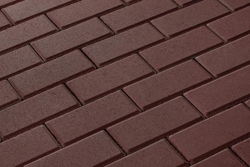 Брусчатка 342 механический завод Прямоугольник (кирпич) 200х100х40 мм Красный фото 1