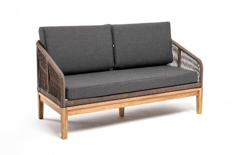 Диван двухместный Канны 4SIS из роупа (веревки), каркас дуб, цвет коричневый фото 3