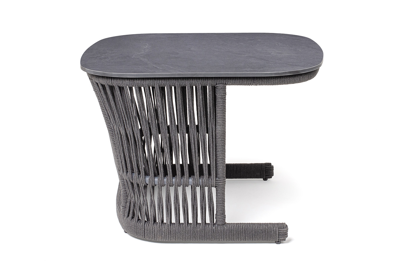 Лугано журнальный стол 76х76 H55 см из HPL, цвет серый гранит фото 4