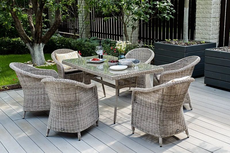 Обеденная группа Эспрессо 4SIS из искусственного ротанга, цвет бежевый фото 7