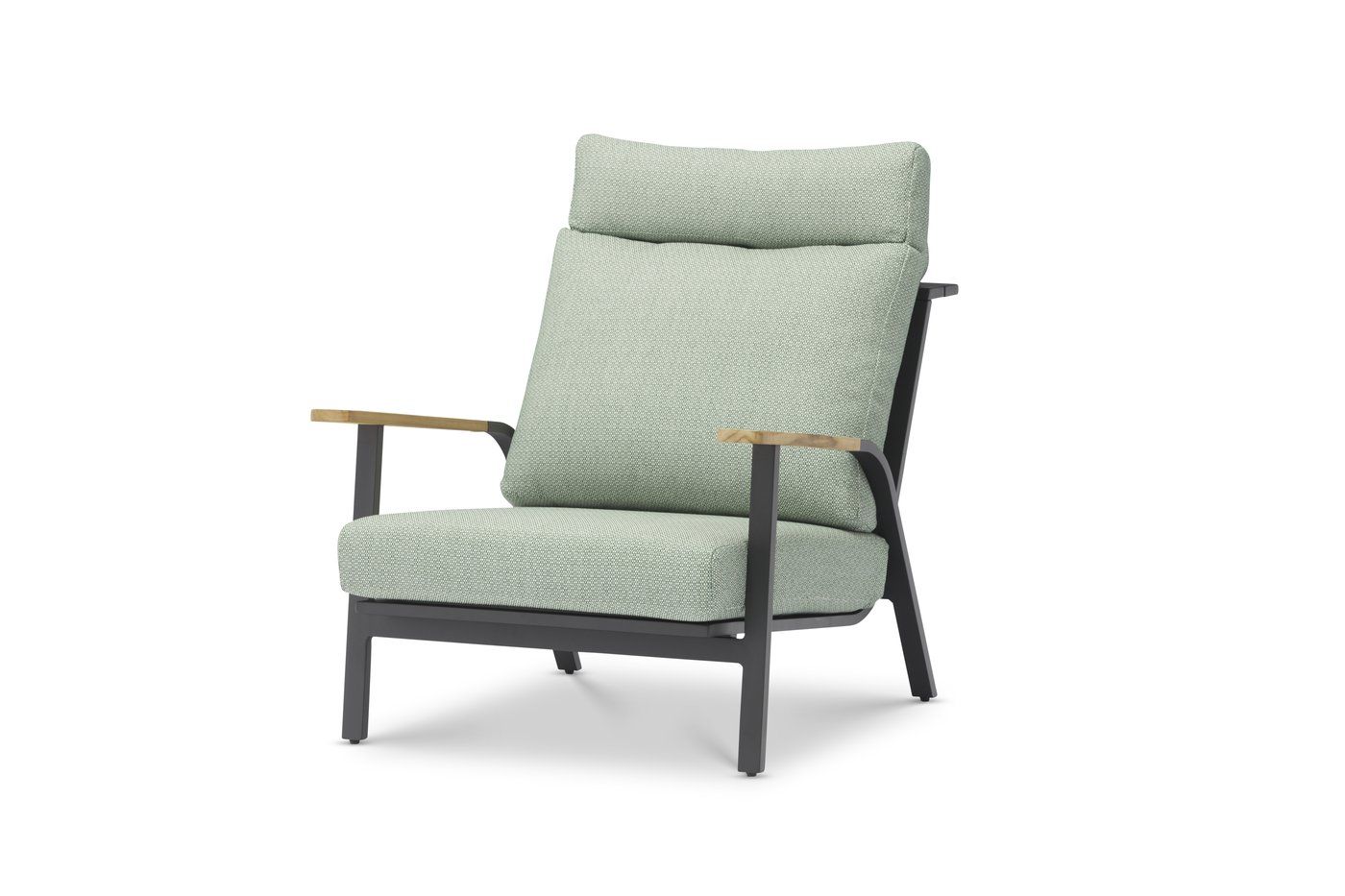 Комплект лаунж мебели Malmo Brafritid с 2-х местным диваном, антрацит/зелёный, алюминий фото 5