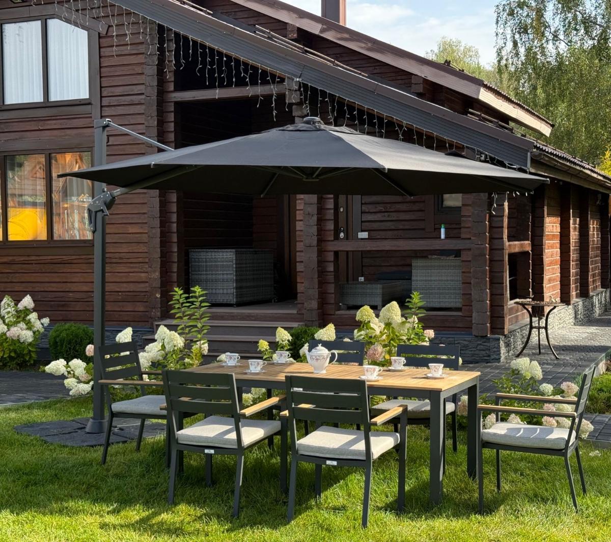 Зонт Sky Black Royal Family квадратный в комплекте с утяжелителями фото 1