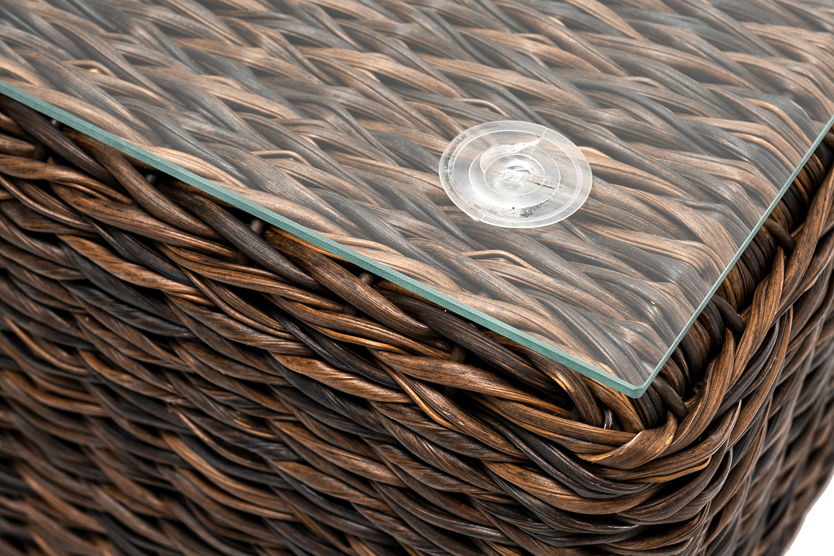 Лунго журнальный столик плетеный (гиацинт), цвет коричневый фото 4