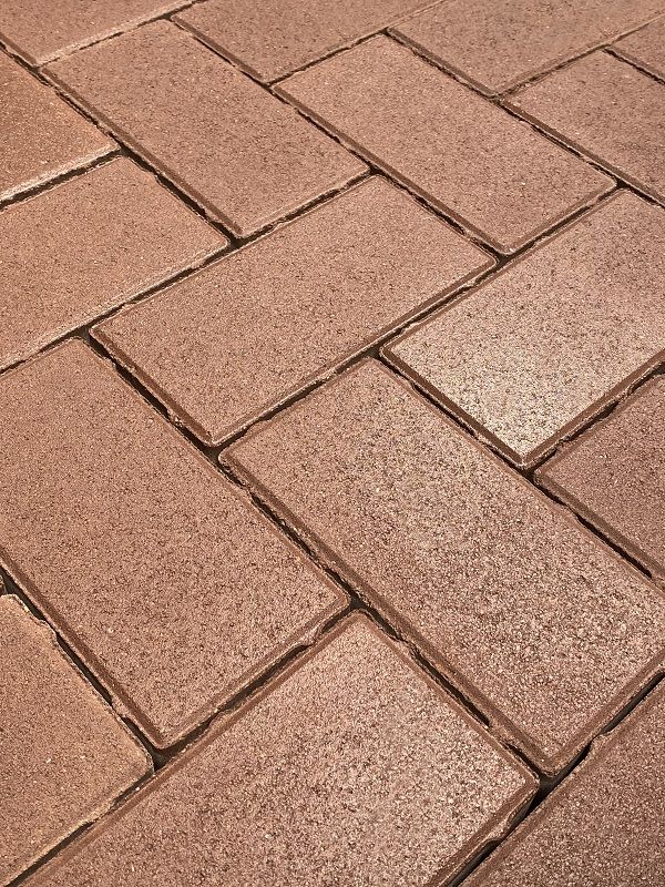 Тротуарная плитка Koldiz 80 мм Моно Бордовый фото 1