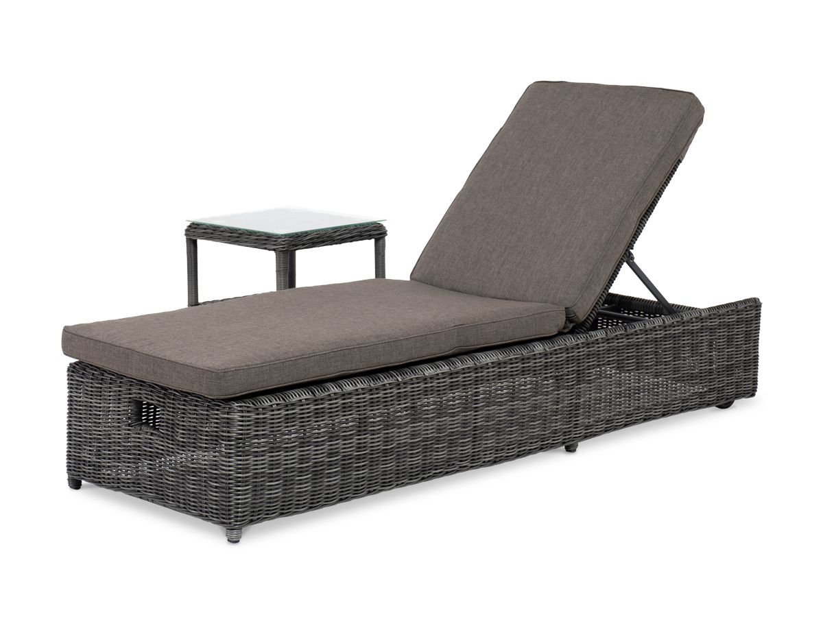 Рим комплект шезлонг со столиком, цвет графит фото 2