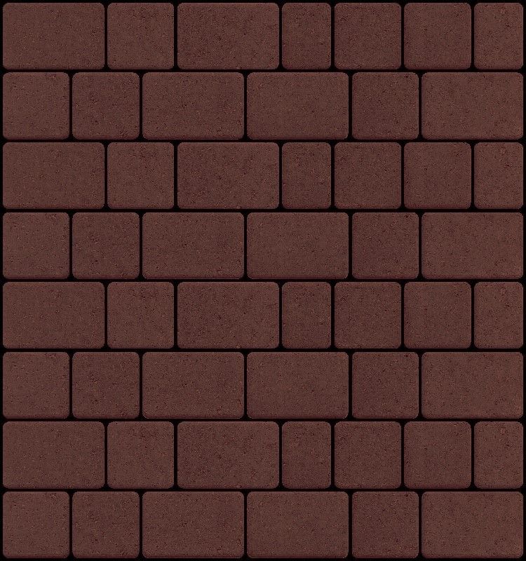 Тротуарная плитка Старый город 60 мм, цвет Бордо, полный прокрас фото 1