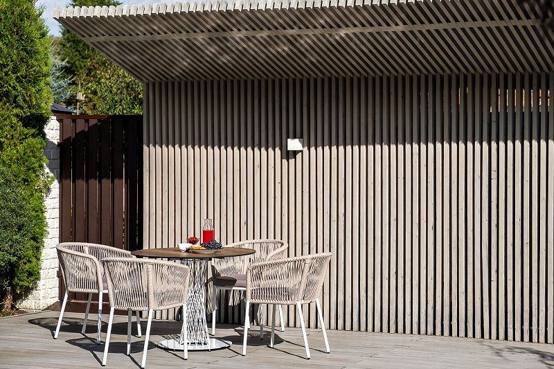 Обеденная группа Диего 4SIS из роупа (веревки), цвет бежевый фото 7