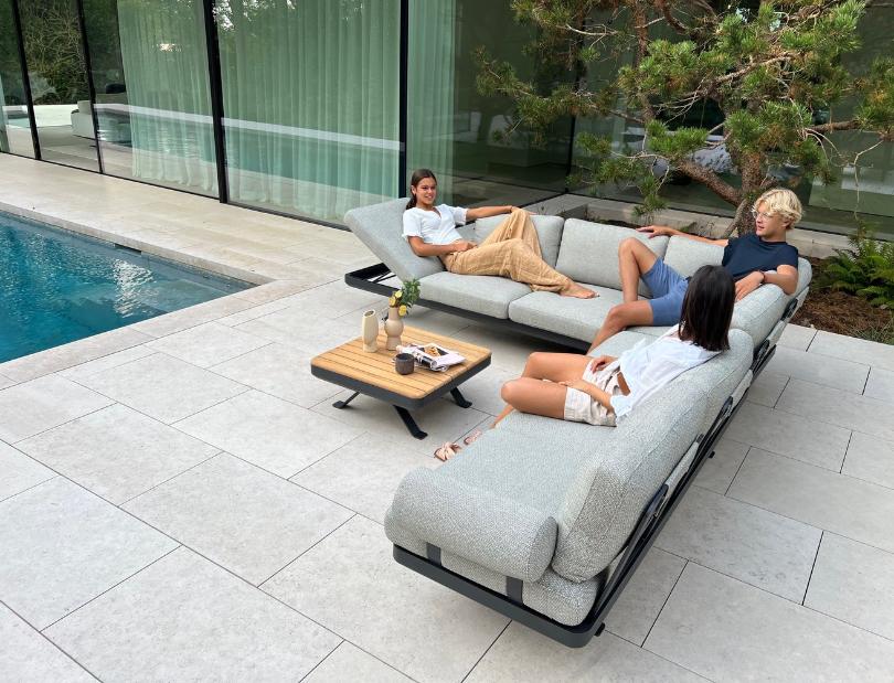 Комплект лаунж мебели Lund Brafritid антрацит/серый, алюминий фото 2