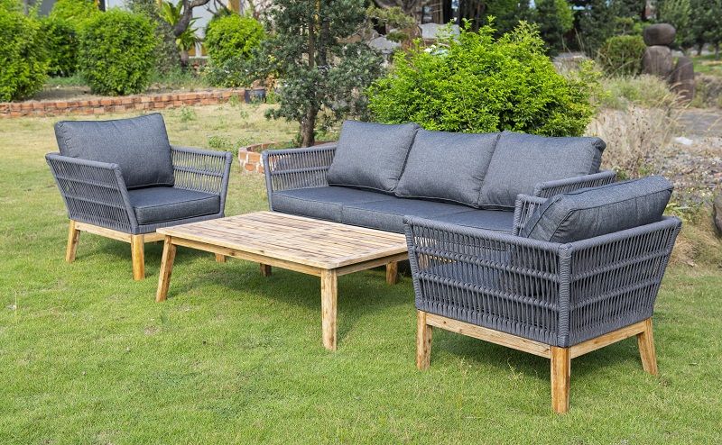 Кресло Мальорка 4SIS из роупа (веревки), цвет темно-серый фото 6