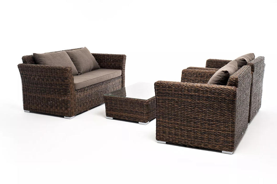 Лаунж-зона Капучино Сингл 4SIS из искусственного ротанга (гиацинт), цвет коричневый фото 5