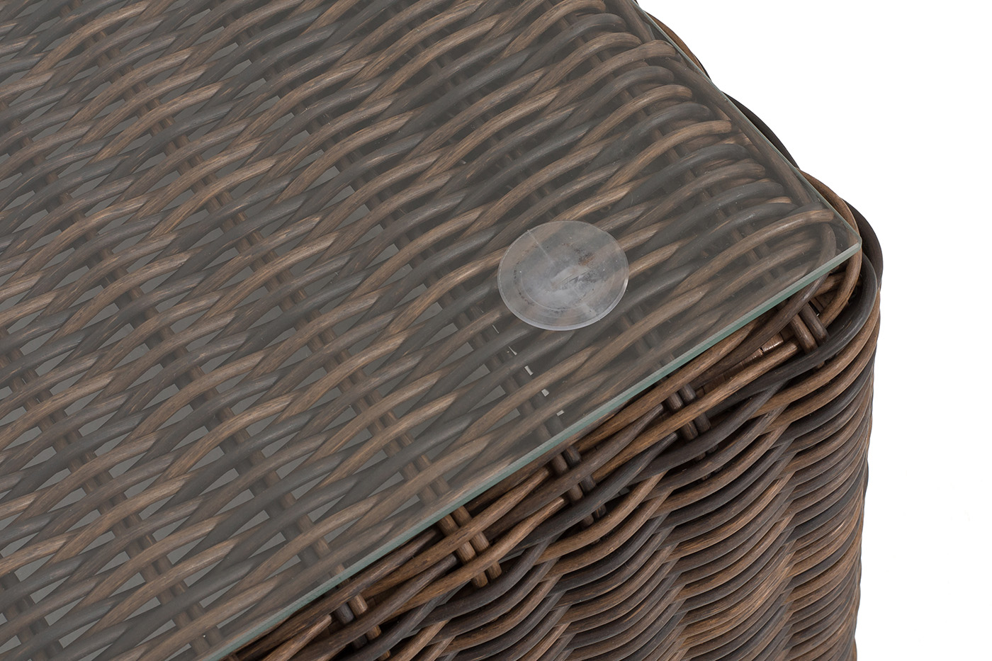 Капри журнальный столик плетеный, цвет коричневый фото 3