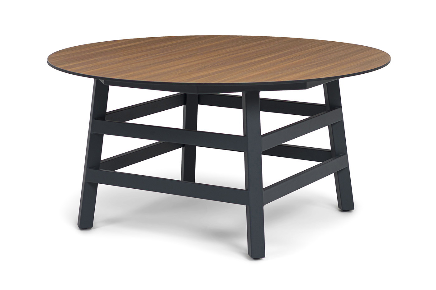 Рио стол из HPL круглый Ø160см, H75, цвет столешницы дуб фото 1