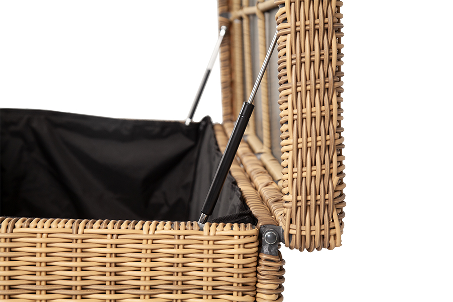 Порту сундук водонепроницаемый из искусственного ротанга, цвет соломенный фото 7